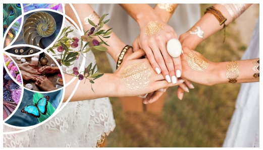women hands on top of each others